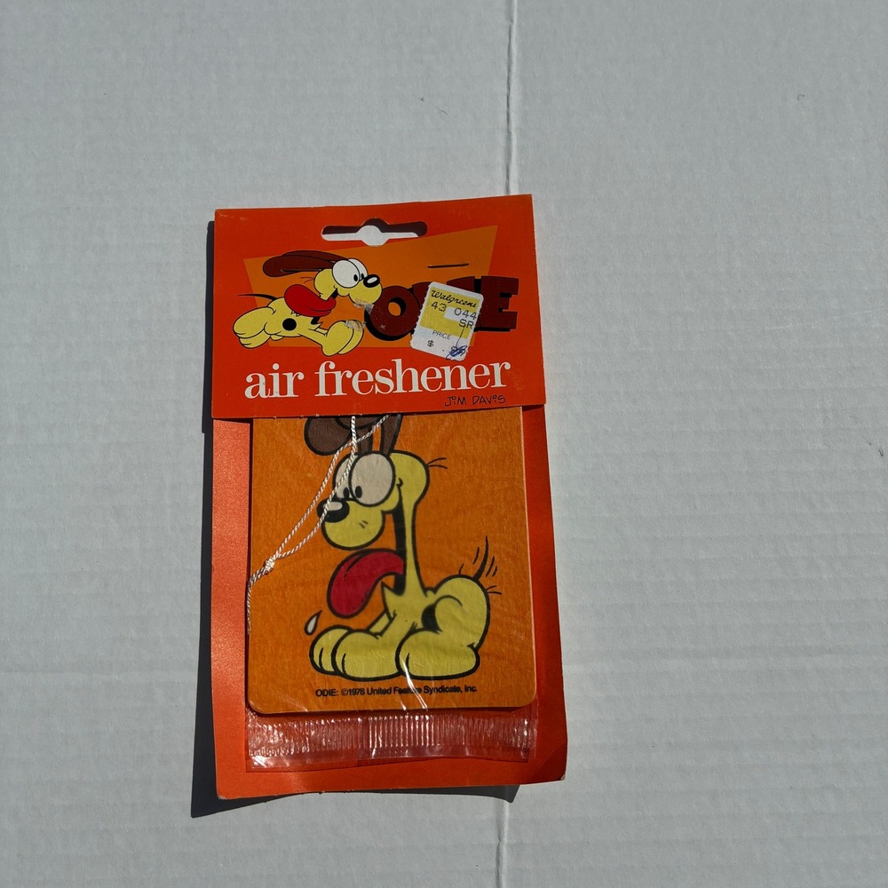 Vintage‎ 1978 Garfield Odie Air Freshener Jim Davis Retro Collectible New Orange